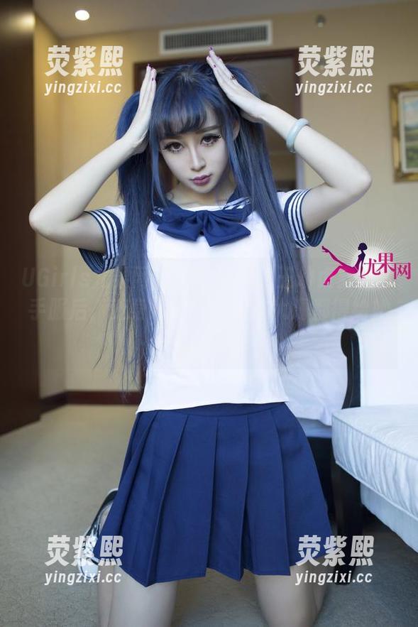 UGirls尤果网 - 定制写真：王幼贞穿上水手服后，变身海上女神，连大海都得给她让路！